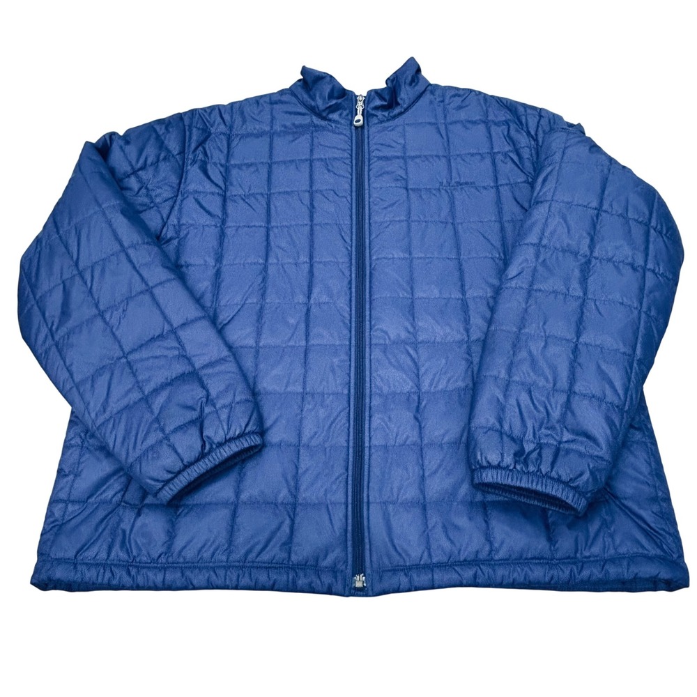 LL Bean Quilted Puffer Jacket Mens XL Blue Lightweight Insulated Hiking Gorpcore